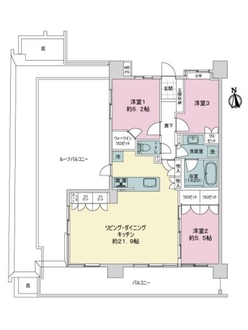 ライオンズ西新井グランフォートの間取図