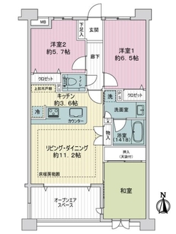 グランシティ練馬中村橋の間取図