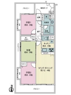 ライオンズマンション横浜鴨居第２の間取図