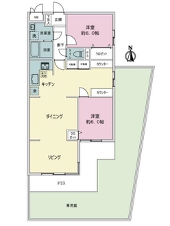 ライオンズマンション天神町の間取図