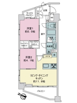 ベルジェンド瑞江ラリュール　ルフレの間取図