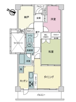 ライオンズマンション竹の塚伊興町の間取図