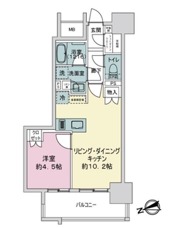 オープンレジデンシア大須門前町の間取図