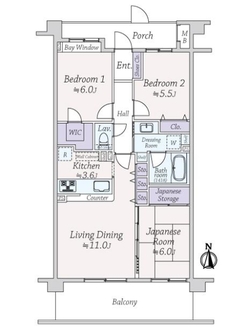 コスモ北千住ＥＡＳＴの間取図