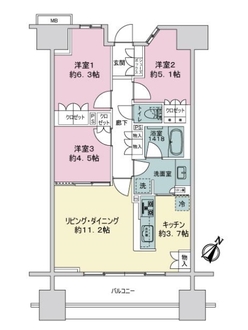 ザ・パークハウス青砥の間取図