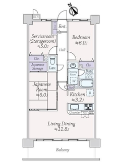 ライオンズマンション万代東の間取図