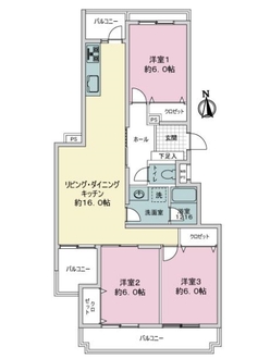 三旺マンション第３上社の間取図