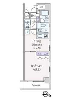 エクセレント三越前の間取図