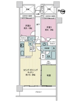 ライオンズマンション大宮高鼻町の間取図