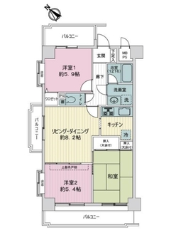 ライオンズマンション浦安第２の間取図