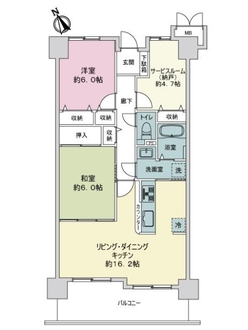 サーパス住吉公園の間取図