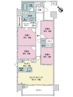 ライオンズ新瑞橋グランゲートの間取図