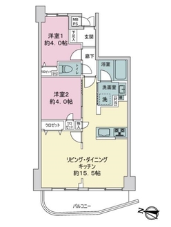 セザール第二妙蓮寺の間取図