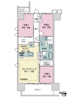 サンリヤン北綾瀬の間取図