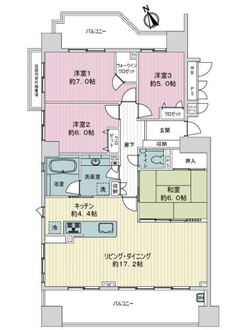 ライオンズマンション桜坂シティの間取図