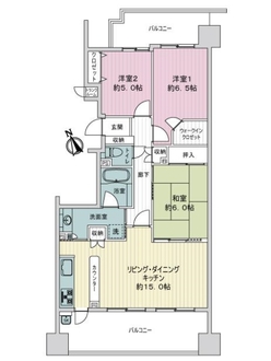 ライオンズマンション桜坂シティの間取図