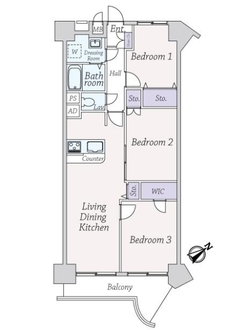 イトーピア東陽町マンションの間取図