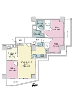 ライオンズタワー大島の間取図