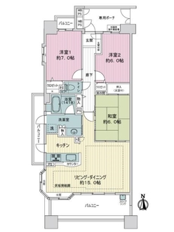 ライオンズマンション大曽根第３の間取図