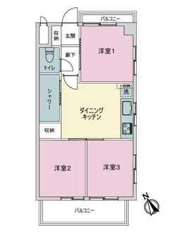 セントラルマンションの間取図