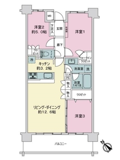 レーベン武蔵浦和の間取図