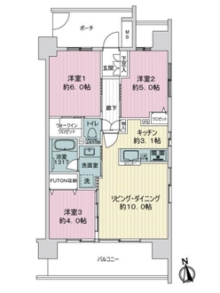 イニシア東日暮里ルシリアの間取図