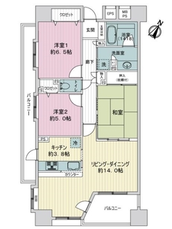 ライオンズステーションプラザ西千葉の間取図