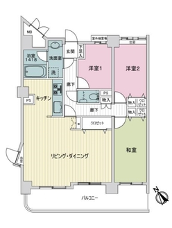 ライオンズシティ鶴舞の間取図