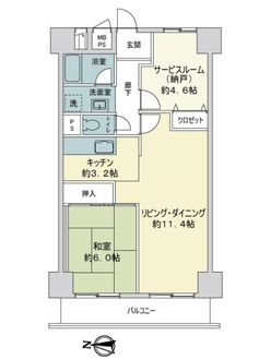 川口ハウスの間取図