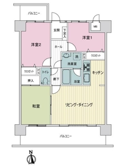 ライオンズガーデン南陽町の間取図