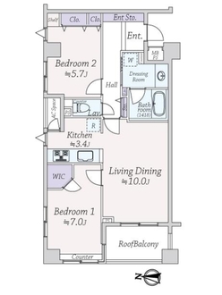 ライオンズシティ錦糸町北斎通りの間取図