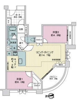 グランシティ荏原の間取図