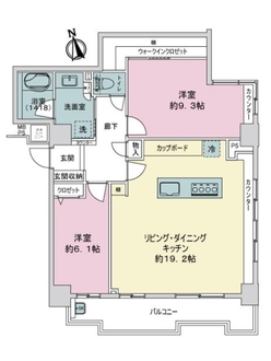 ライオンズタワー平和大通りシティマークスの間取図