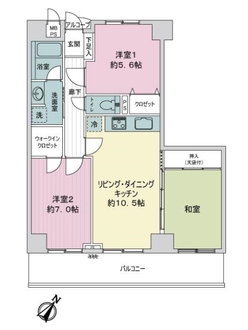 ライオンズマンション町田中町の間取図