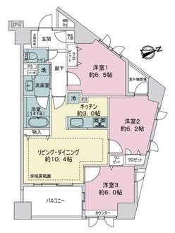 ライオンズ三ノ輪フェアマークスの間取図