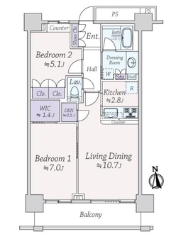 ベイクレストタワーの間取図