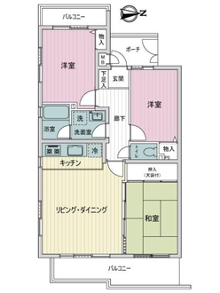 ライオンズマンション別府の間取図