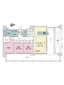 エンクレストパサージュ博多の間取図