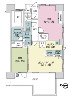 イトーピアエフィールさいたま新都心の間取図