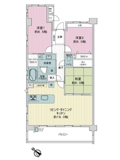 ライオンズマンション新浦安ベイマークスの間取図