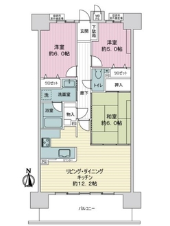 ライオンズマンション相生の間取図