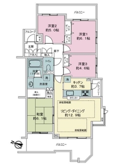 森の台ネーブルランド伍番館の間取図