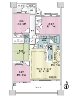 ロイヤルアークソレイス上小田井の間取図