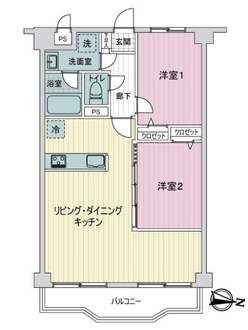 洋伸小豆沢公園マンションの間取図