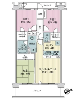 ルイシャトレ国分寺イプセの間取図