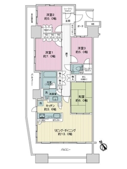 リバーフェイスの間取図