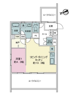 ライオンズマンション平尾の間取図