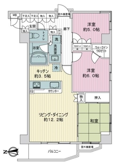サンクレイドル六町パラッツォの間取図