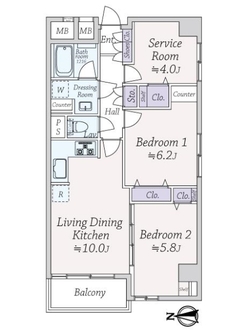 ライオンズマンション南砂町の間取図