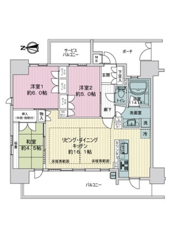 ル・パルトネール京都丹波口の間取図